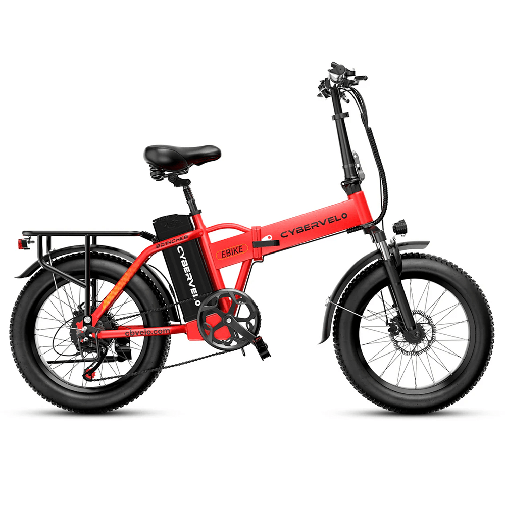 CYBERVELO EK4 1000W 7 - Speed Fat Tire Folding E - Bike - The Wright Bikes